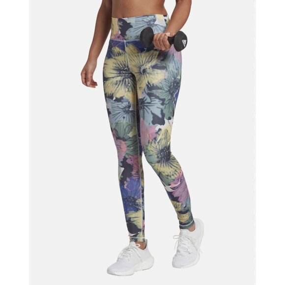 Adidas Leggins Womens  TE AOP TIG HC8956 TRAINING Floral TIGHTS (1/1) size XL - Picture 1 of 8